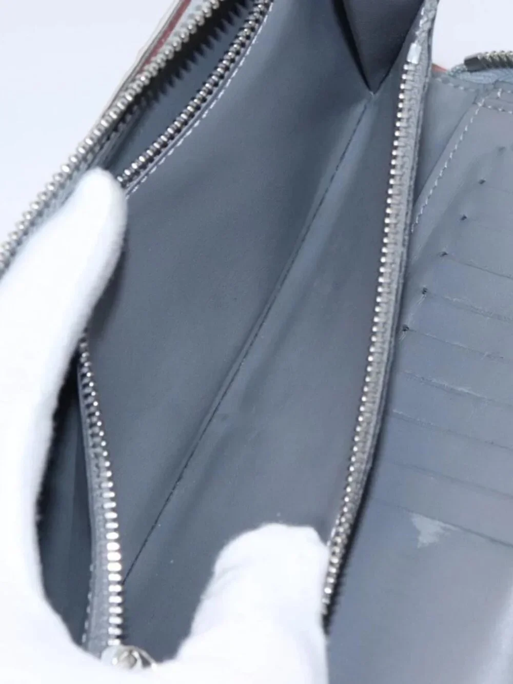 LOUIS VUITTON Monogram Miroir Zippy Wallet Vertical Wallet Silver - Picture 11 of 16